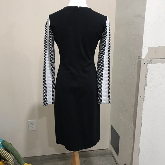 Shoshanna black & white fitted dress size 6 - Picture 4 of 8